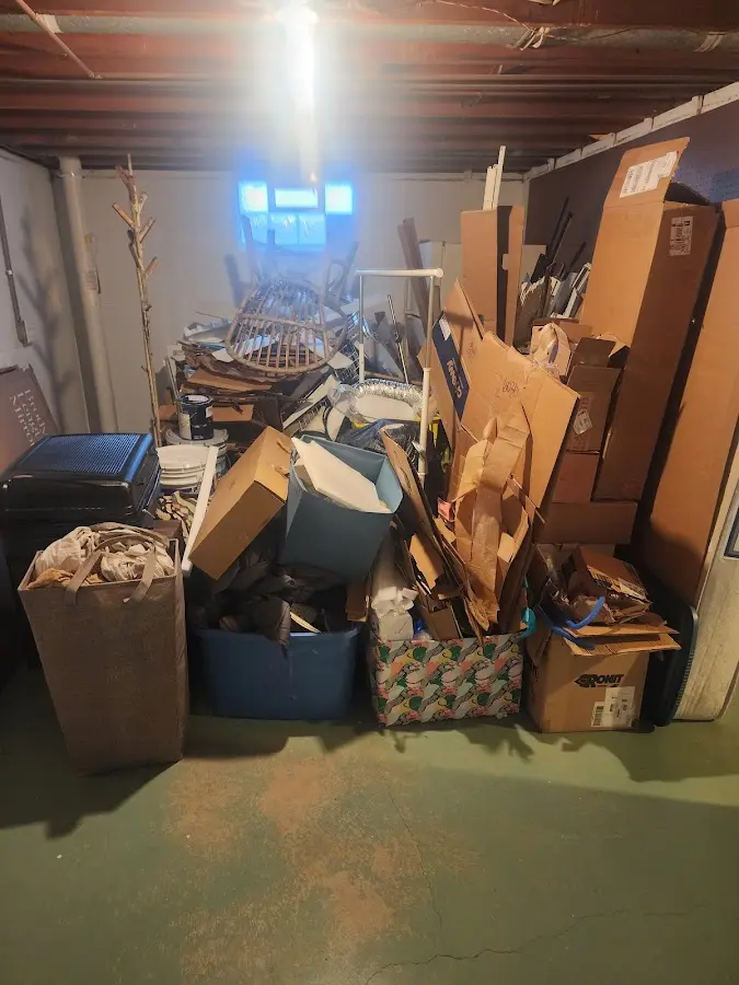 Roll-off dumpster container at job site for 8 Yard Dumpster Rental in Westgate